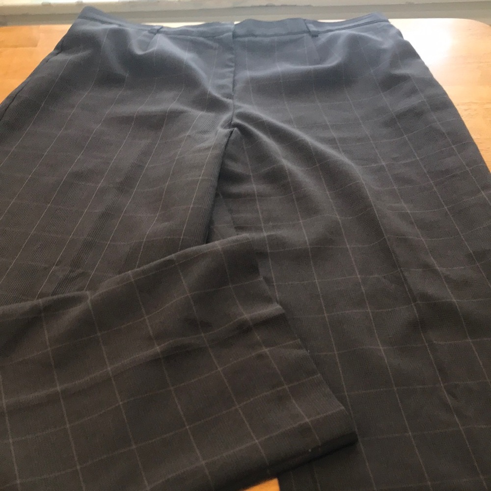 White Stag Petite Brown Plaid Dress Pants